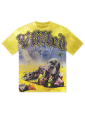 Vtilted Left Alone Tee - Yellow Wash