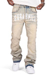Sugarhill Dallas Stacked Jeans - Wheat Fade
