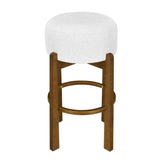 Vera Indoor Wooden Upholstered Barstool, Dark