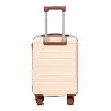 Beige 2-Piece Spinner Luggage Set with Hard Shell - Beige