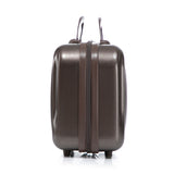 ABS Spinner Wheel Luggage Set with Cosmetic Case - Brown