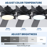 52" Matte Ceiling Fan with Light