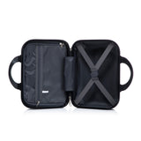 ABS Spinner Wheel Luggage Set with Cosmetic Case - Black