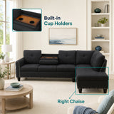 69.5" x 97.5" L-Shaped 2 Pieces Sectional Sofa