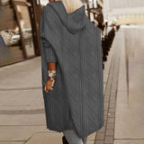 Women's Textured Hooded Longline Jacket