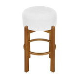 Vera Indoor Wooden Upholstered Barstool