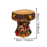 12.6" Resin Rabbit Garden Chair