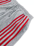 Casual Striped Sweatshirt and Pants Set