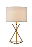 26.25" Tall Ester Mid-Century Metal Table Lamp in Matte Gold