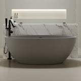 67'' Freestanding Bathtub Resin Stone Soaking Bathtub