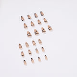 Nordic Style Wearing A Simple Nail Patch Line Manicure Patch French Manicure Press On Nails