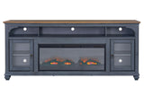 Fireplace TV Stand For TVs Up To 95" - Blue