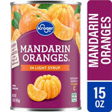 Kroger Canned Mandarin Oranges in Light Syrup 15 oz