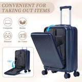 ABS Spinner Luggage Set with Combination Lock - Navy
