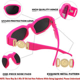 Retro Trendy Rectangle Sunglasses Women Men Vintage 90S Small Narrow Square Sunglasses B2322