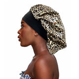 Large Satin Bonnet,Silk Bonnet Hair Wrap for Sleeping, Sleep Cap with Elastic Soft Band, Big Bonnets for Women Hair Care