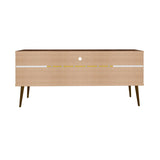 Modern Design TV Stand with Concealed Storage - White or Yellow