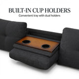 69.5" x 97.5" L-Shaped 2 Pieces Sectional Sofa