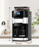 10-Cup Drip Coffee Maker with Built-In Grinder CM8025