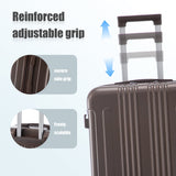 3 Piece ABS Spinner Wheel Luggage Set with Spinner Wheels - Brown