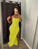 Women Clothing Spring Summer Sexy Strap Solid Color Dress