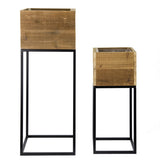 Set of 2 Reclaimed Wooden Box With