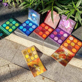 Glitter Eyeshadow 54 Colors Gemstone Eyeshadow Palette Highly Pigmented Mattes Glitter Shimmers Naked Smokey Cream Powder Blendable Long Lasting Waterproof Colorful Professional Makeup Palette