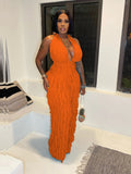 Women Clothing Spring Summer Wave Pattern Sexy Bandeau High Waist Jumpsuit