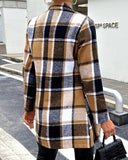 Autumn Winter New Plaid Woolen Coat