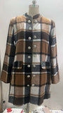 Autumn Winter New Plaid Woolen Coat