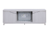 Summit - TV Stand Console With Fireplace - White Walnut Finish