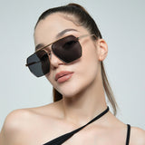 Double Beam Large Frame Sunglasses – Retro Fashion UV400
