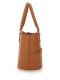 Self-Portrait Women Leather Tote Bag With Charm