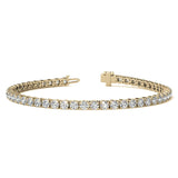 8.5 CTW Lab Grown Diamond Tennis Bracelet in 14kt White/Yellow Gold (G/VS) AGI Certified