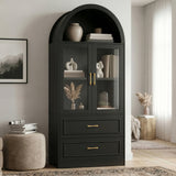 Modern Minimalist Arched Top Storage Cabinet