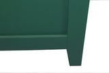 59in Green Accent Cabinet with 4 Doors - Mid Century Modern Buffet - Dark Green
