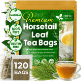 Premium Horsetail Leaf Tea Bags, 100% Natural & Pure from Horsetail Loose Leaves Herbal Tea. No Sugar, No Caffeine, No Gluten, Vegan.