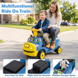 12V Kids Ride-On Train 3-Seater with Detachable Carriage