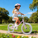 Kids Bike 12-18 Inch with Training Wheels - Purple