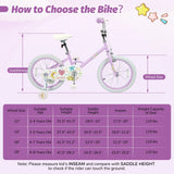 Kids Bike 12-18 Inch with Training Wheels - Purple