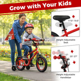 Kids Bike 12-18 Inch with Training Wheels & Christmas Music