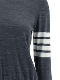 Thom Browne Women Wool 4-Bar Relaxed Pullover