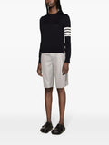 Thom Browne Women Wool 4-Bar Relaxed Pullover