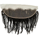 Jerry Curl 13x4 Transparent Lace Human Hair Frontal