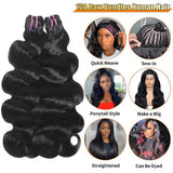 StariaHair 14-30 Inch Body Wave Vietnam Raw Hair Bundles #1B
