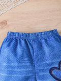 Children's Heart Print Casual Kids Set