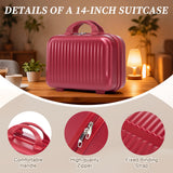 ABS Spinner Wheel Luggage Set with Combination Lock - Red