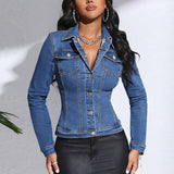 Women's Denim-Look Short Jacket