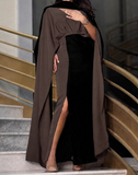 Spring Summer Women Sexy Shawl Color Matching Dress Ball Dress Two Pieces Sets