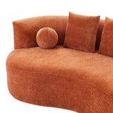 90 In. Curved Modern Chenille Sofa